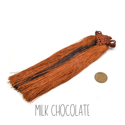 Long Tassel | Woven Cap Silk/Polyester Thread Tassel | Bag Tassel